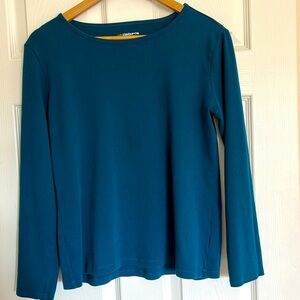 Liz Claiborne LS teal top, size XL